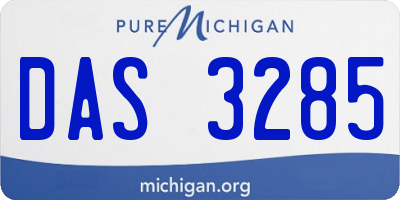 MI license plate DAS3285