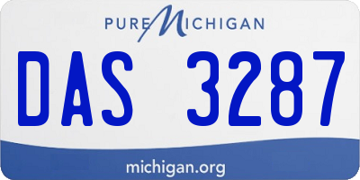 MI license plate DAS3287