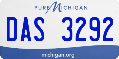 MI license plate DAS3292