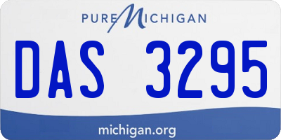 MI license plate DAS3295