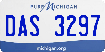 MI license plate DAS3297