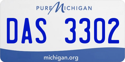 MI license plate DAS3302
