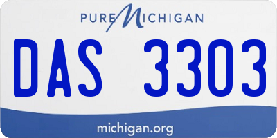 MI license plate DAS3303