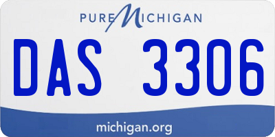 MI license plate DAS3306