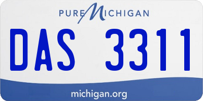 MI license plate DAS3311