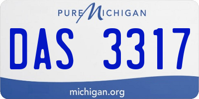 MI license plate DAS3317