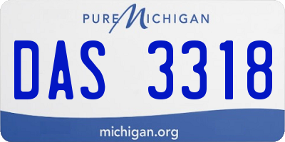 MI license plate DAS3318