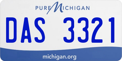 MI license plate DAS3321