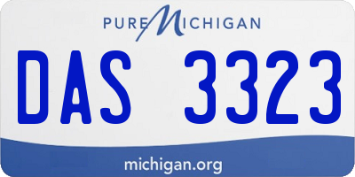 MI license plate DAS3323
