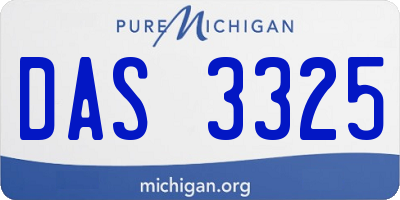 MI license plate DAS3325