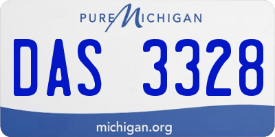 MI license plate DAS3328