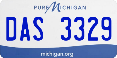 MI license plate DAS3329