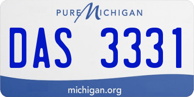 MI license plate DAS3331