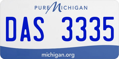 MI license plate DAS3335