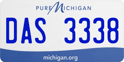 MI license plate DAS3338