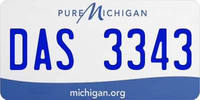 MI license plate DAS3343