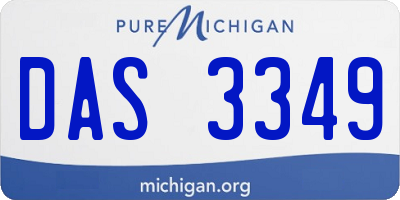 MI license plate DAS3349
