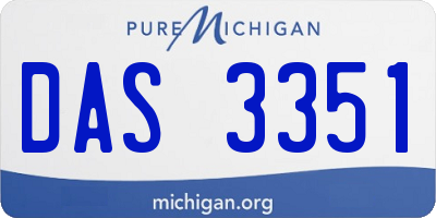 MI license plate DAS3351