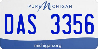 MI license plate DAS3356