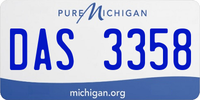 MI license plate DAS3358