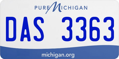 MI license plate DAS3363