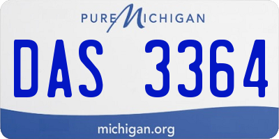 MI license plate DAS3364