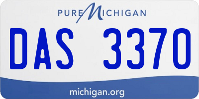 MI license plate DAS3370