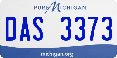 MI license plate DAS3373