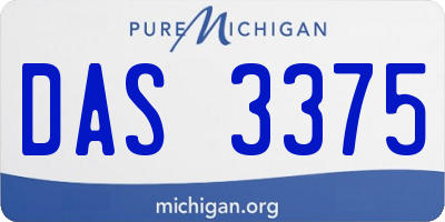 MI license plate DAS3375
