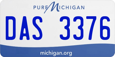 MI license plate DAS3376