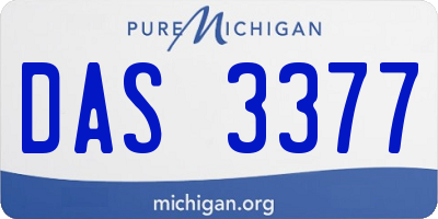 MI license plate DAS3377