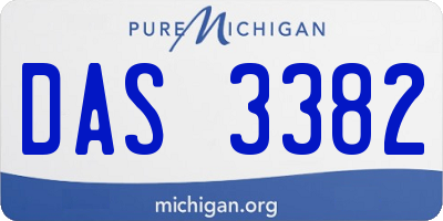 MI license plate DAS3382