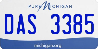 MI license plate DAS3385