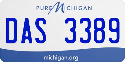 MI license plate DAS3389