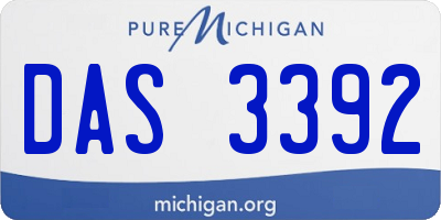MI license plate DAS3392