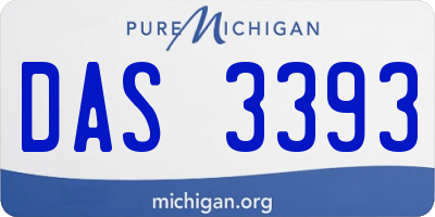 MI license plate DAS3393