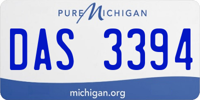 MI license plate DAS3394