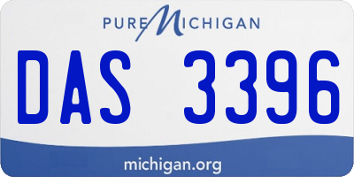MI license plate DAS3396