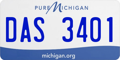MI license plate DAS3401