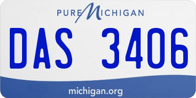 MI license plate DAS3406