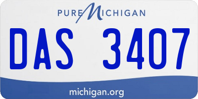 MI license plate DAS3407
