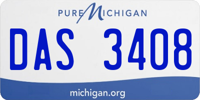 MI license plate DAS3408