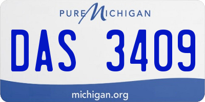 MI license plate DAS3409