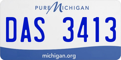 MI license plate DAS3413