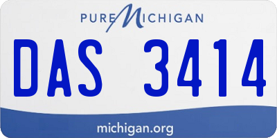 MI license plate DAS3414