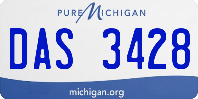 MI license plate DAS3428