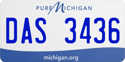 MI license plate DAS3436