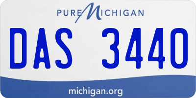 MI license plate DAS3440