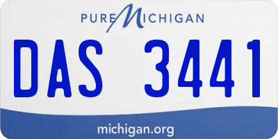 MI license plate DAS3441
