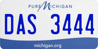 MI license plate DAS3444